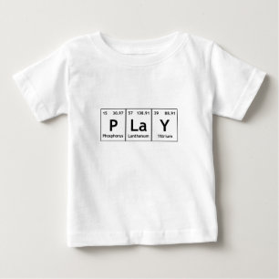 Spiel-Periodensystem-Element-Wort-Chemie-Symbol Baby T-shirt