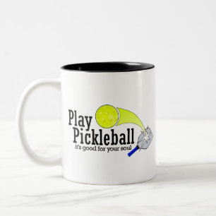 Spiel Pickleball sein gutes für Ihr Soul Zweifarbige Tasse