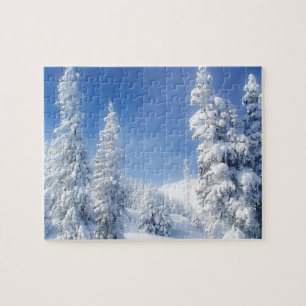 Spiel Puzzle-Winterszene