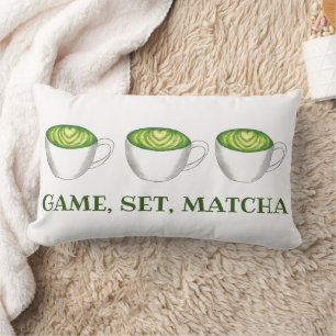 Spiel Set Match Matcha Green Tea Latte Feinschmeck Lendenkissen