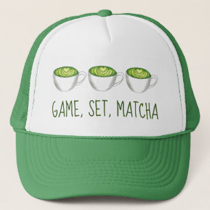 Spiel Set Match Matcha Green Tea Latte Feinschmeck Truckerkappe