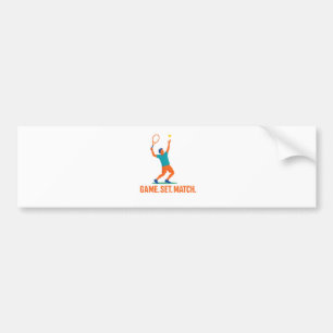 "Spiel. Set. Match. - Tennis Player Silhouette Car Autoaufkleber