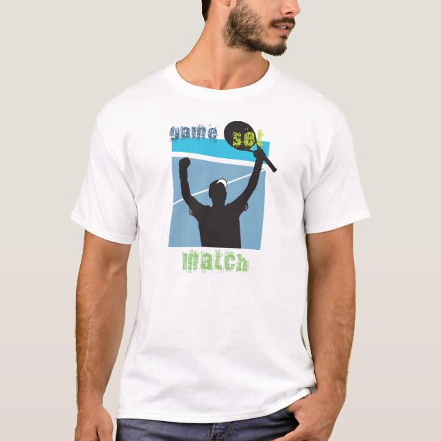 Spiel-Set-Match-Tennis-T-Shirt T-Shirt (Vorderseite)
