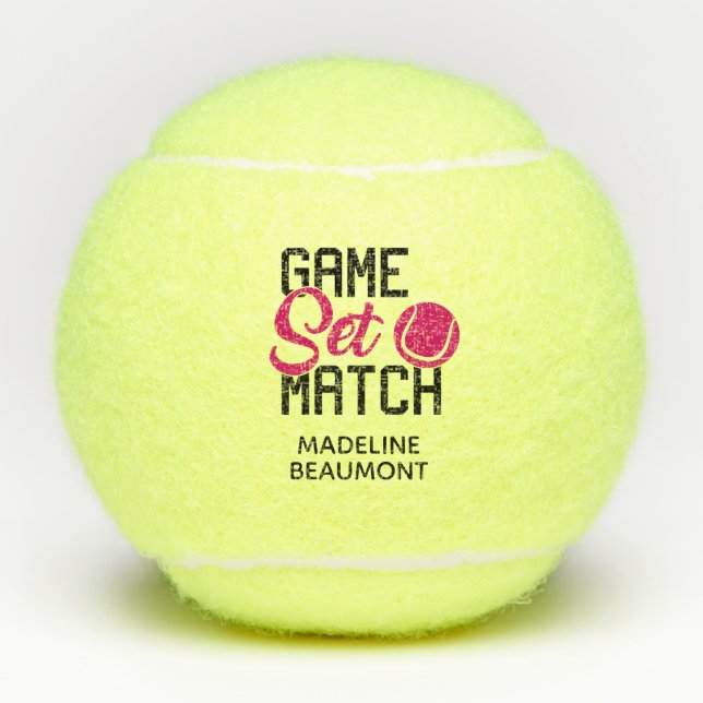 Spiel-Set-Match Tennisbälle (Vorderseite)