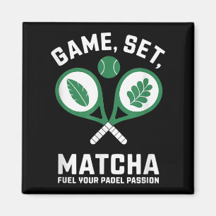 Spiel, Set, Matcha Design - Padel Enthusiast Motiv Magnet