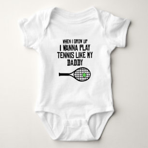 Spiel-Tennis mögen meinen Vati Baby Strampler