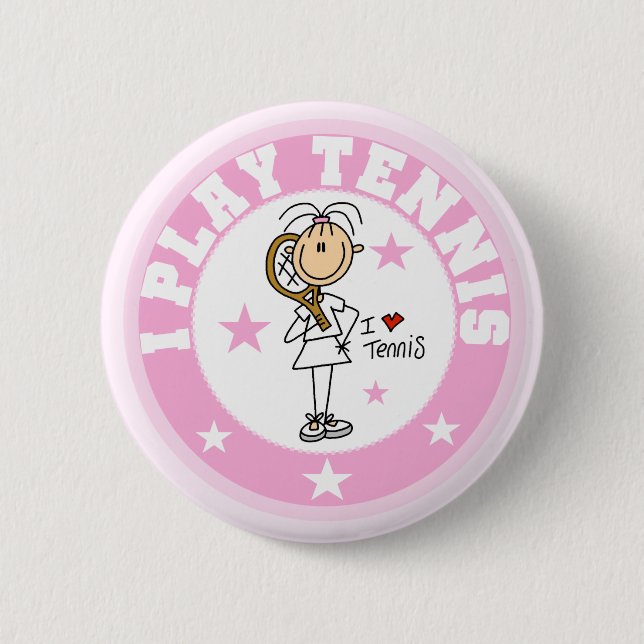 Spiel-Tennist-shirts und -geschenke des Mädchen-I Button (Vorderseite)