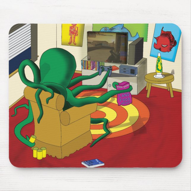 Spiel-Tintenfisch-Mäusematte Mousepad (Vorne)