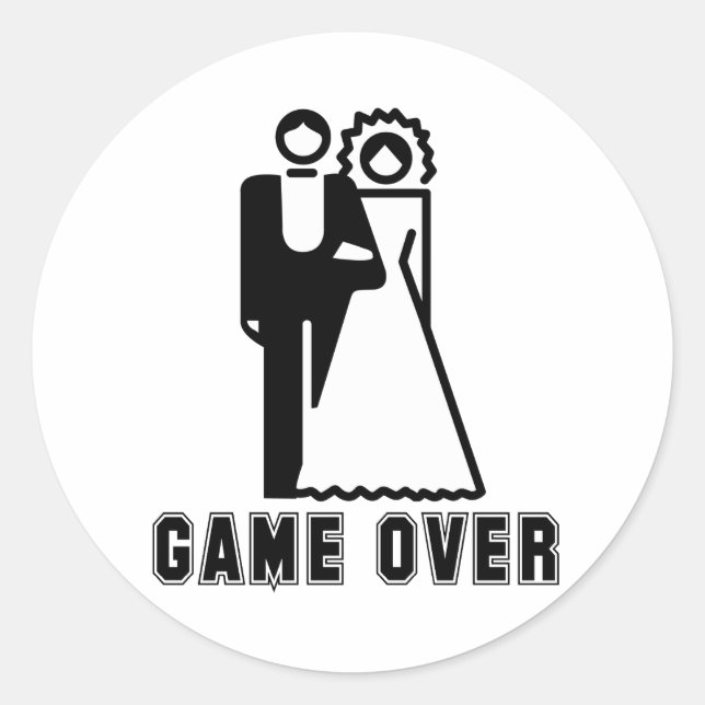 SPIEL ÜBER 2 RUNDER AUFKLEBER (Vorderseite)