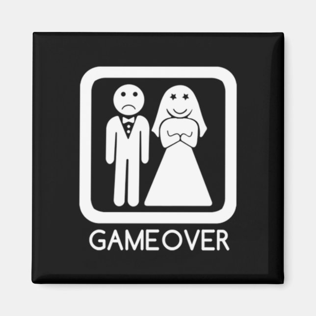 Spiel über Braut und Groom Magnet (Vorne)