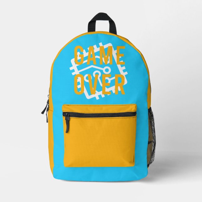 Spiel über den digitalen Kreis Bedruckter Rucksack (Vorderseite)