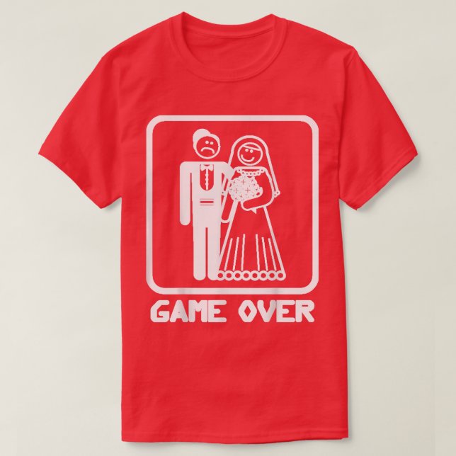 Spiel über die lustige Hochzeit der Braut T-Shirt (Design vorne)