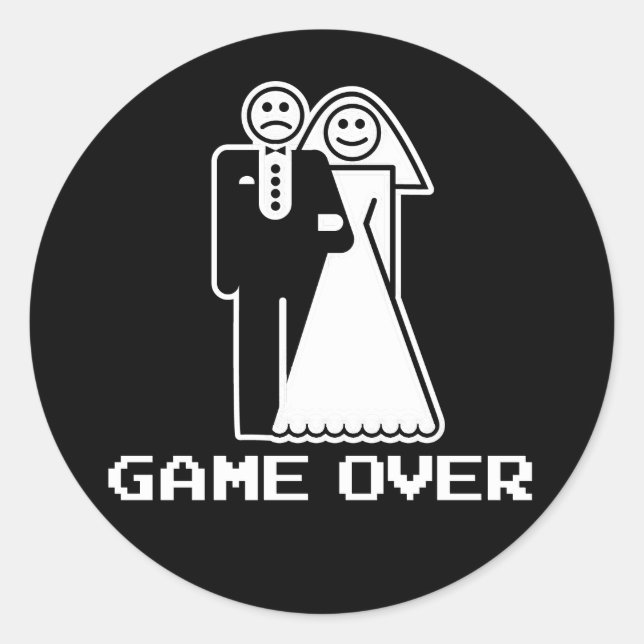 Spiel über Ehe Spiel über lustiges Shirt Runder Aufkleber (Vorderseite)