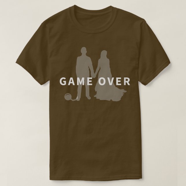 Spiel über Ehe Vorschlag Bachelor Party Groomo T-Shirt (Design vorne)