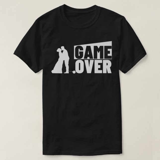 Spiel über Ehe Vorschlag Bachelor Party Groomo T-Shirt (Design vorne)