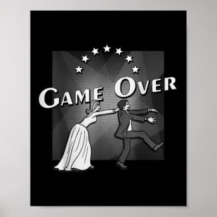 Spiel über, Hochzeit, Ehe, Braut und Bräutigam, Gi Poster