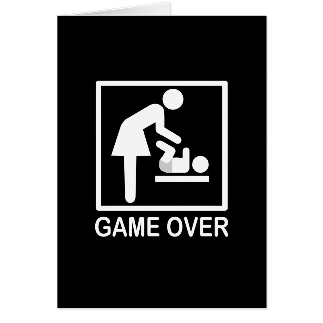 Spiel über Mama Funny Black und White Piktogramm (Vorne)