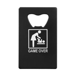 Spiel über Mama Funny Black und White Piktogramm Kreditkarten Flaschenöffner