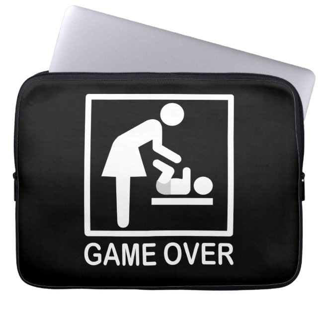 Spiel über Mama Funny Piktogramm Laptopschutzhülle (Vorderseite)