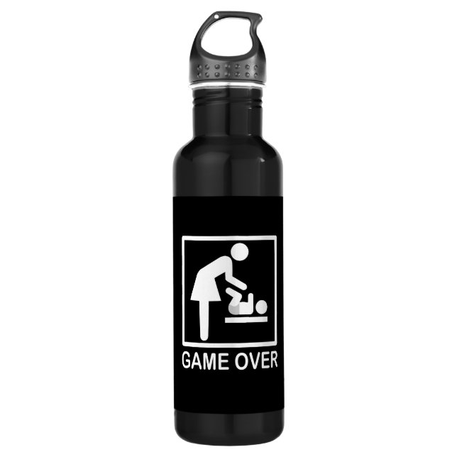 Spiel über Mama Funny Piktogramm Trinkflasche (Vorderseite)