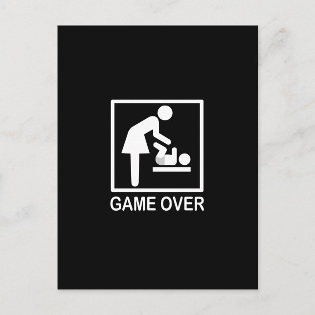 Spiel über Mama Humorvolle Signatur Postkarte (Vorderseite)