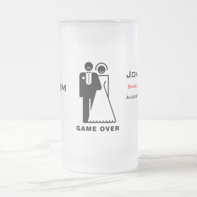 Spiel über mattierter Tasse - trauriger Bräutigam (Mittel)