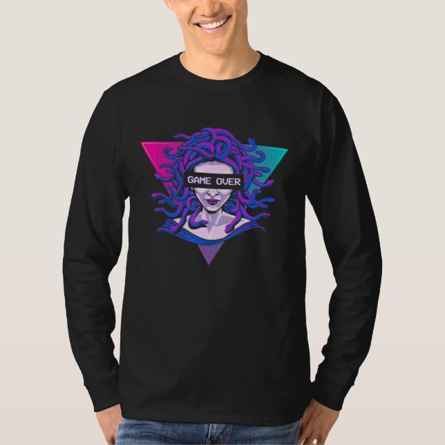 Spiel über Medusa Indie Alt Ästhetik Vaporwave Ebo T-Shirt (Vorderseite)