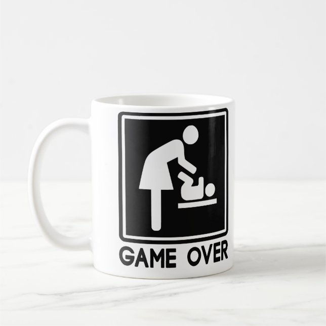 Spiel über neuem Baby für Elternteil-Mama Kaffeetasse (Links)