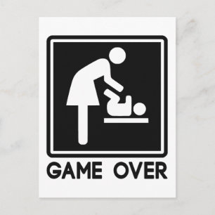 Spiel über neues Baby für die Mama der Eltern Ankündigungspostkarte