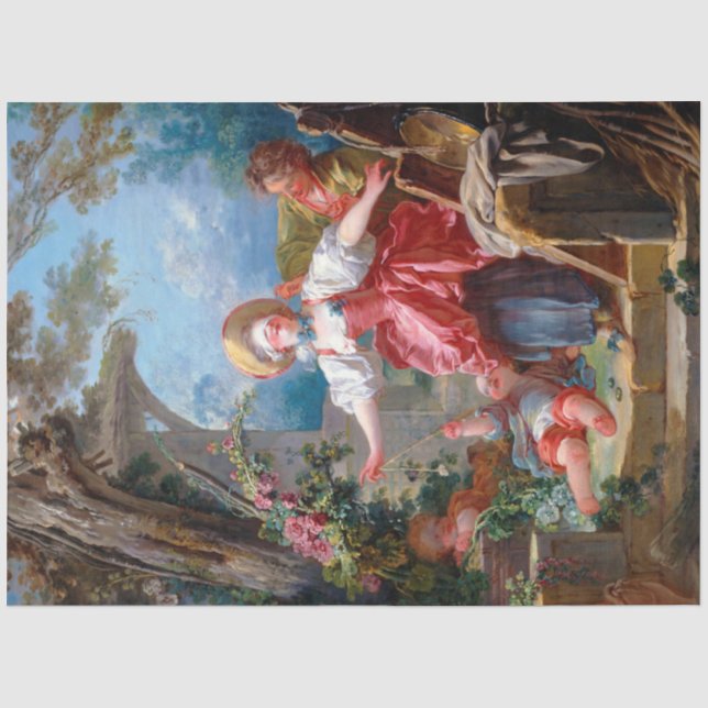 Spiel von Tag, Fragonard Seidenpapier (Vorderseite)
