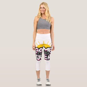 Spiel vorbei, belebte Retro-Spiele mit, Levelaufst Capri Leggings