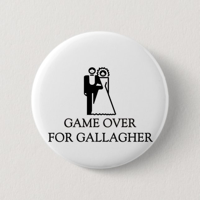 Spiel vorbei für Gallagher Button (Vorderseite)