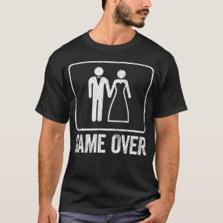 Spiel vorbei Lustige Hochzeit Männer Junggeselle T-Shirt