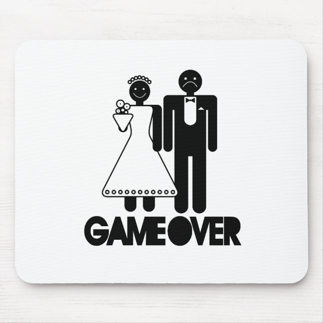 Spiel-vorbei - lustige Hochzeits-Geschenke Mousepad (Vorne)