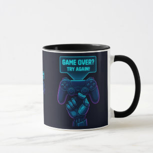 Spiel vorbei? Nochmal versuchen! - Futuristische G Tasse
