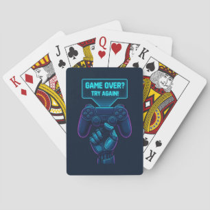 Spiel vorbei? Nochmal versuchen! Futuristisches Ga Spielkarten