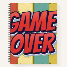 Spiel vorbei. notizbuch