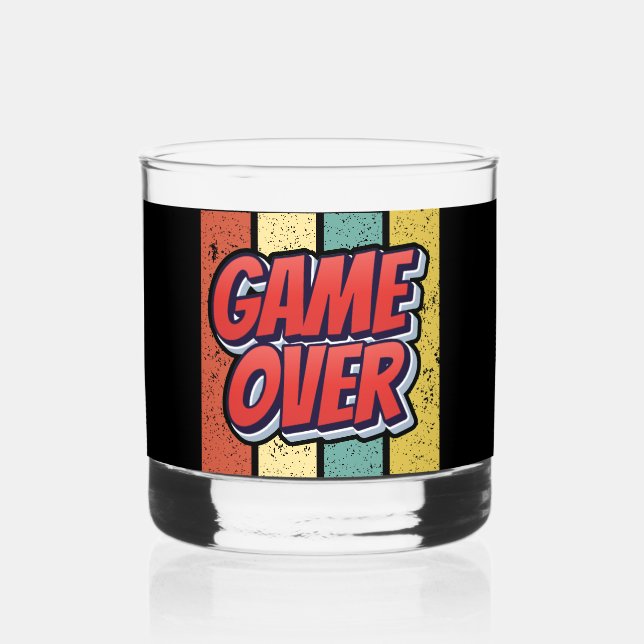 Spiel vorbei. whiskyglas (Vorderseite)