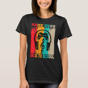 Spiel vorbei Zurück zur Schule Sonnenuntergang Sch T-Shirt