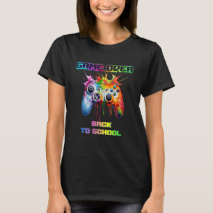 Spiel zurück zu Schulkindern Spaß am ersten Schult T-Shirt