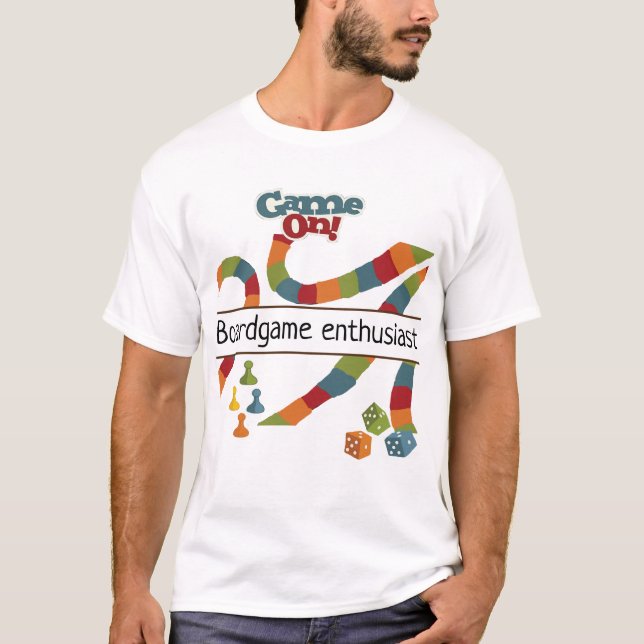 Spielabend, Brettspielbegeisterte T-Shirt (Vorderseite)