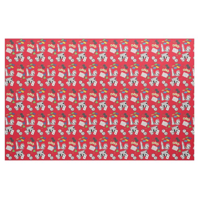 Spielabend, Brettspiele und Word-Puzzles Stoff (Fat Quarter (45,7 x 55,9 cm))