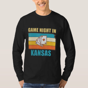 Spielabend in Kansas Brettspiele Familienabend T-Shirt