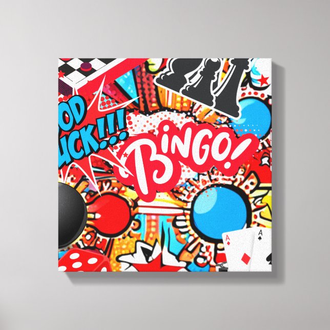 Spielabend Leinwanddruck (Vorderseite)