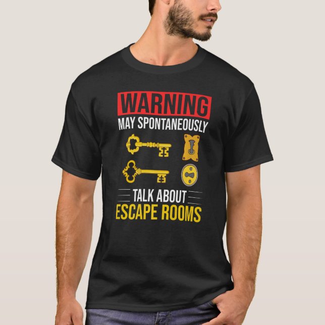 Spielausgang im Escape Room Puzzle Box Board Horro T-Shirt (Vorderseite)