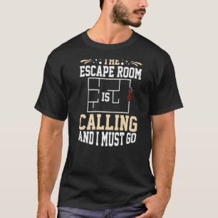 Spielausgang im Escape Room Puzzle Box Board Horro T-Shirt