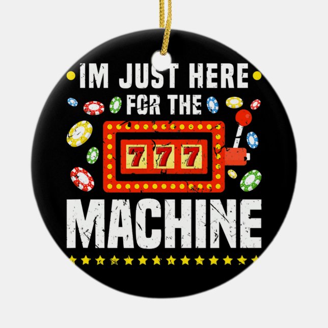 Spielautomat Gambling Lover Funny Casino Keramik Ornament (Vorne)