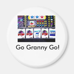 Spielautomat, gehen Oma gehen! Magnet