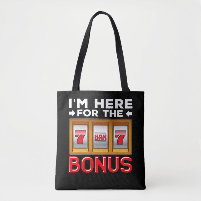 Spielautomat Glücksspiel Funny Casino Fan Tasche (Vorderseite)