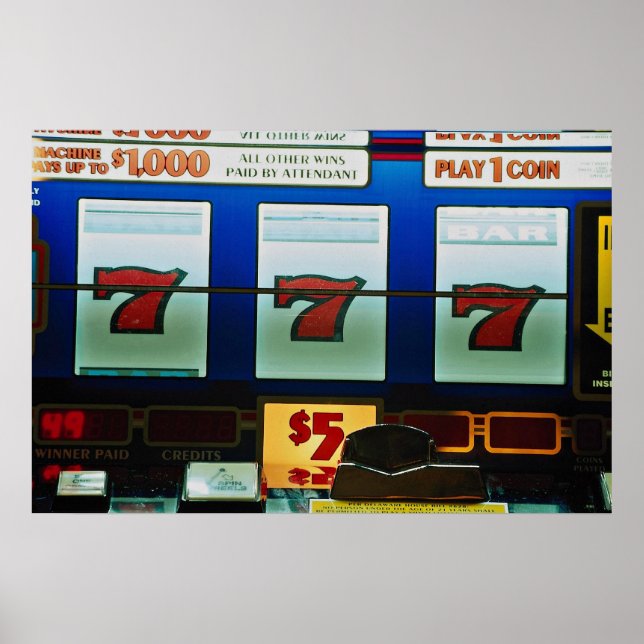 Spielautomat im Kasino Poster (Vorne)